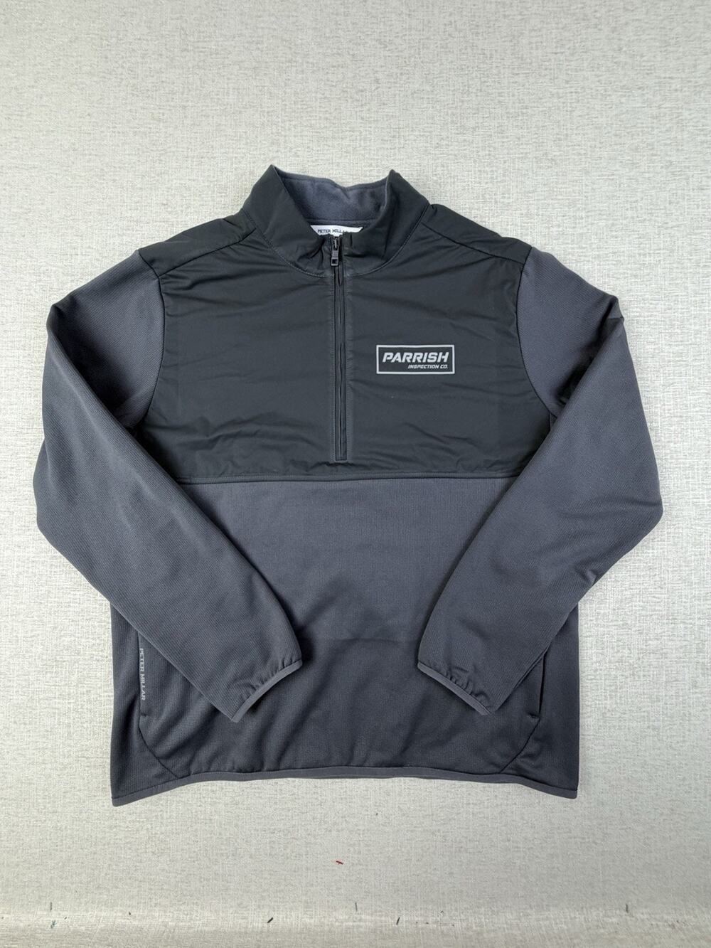 Peter Millar Vail Half Zip Pullover Men’s L Gray Parrish Inspection Co NWT - Picture 1 of 9